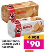 Bakers Tennis Biscuits Assorted-For 4 x 200g