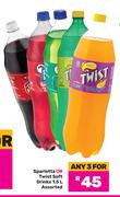 Sparletta Or Twist Soft Drinks Assorted-For Any 3 x 1.5L
