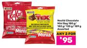 Nestle Chocolate Mini Bag Assorted-For Any 2 x 180g/182g/135g/189g