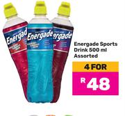 Energade Sports Drink Assorted-For 4 x 500ml