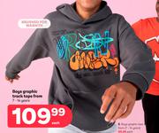 Boys Graphic Track Tops 7-14 Years