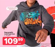 Boys Graphic Track Tops 7-14 Years
