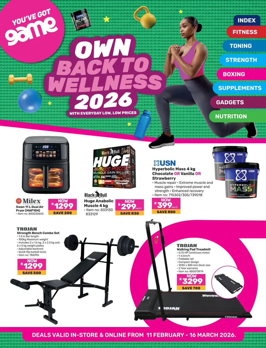 Game : Back To Wellness (11 February - 16 March 2026)