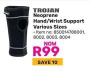 Trojan Neoprene Hand/Wrist Support Various Sizes 850014788001,8002,8003,8004