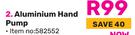 Raleigh Aluminium Hand Pump 582552