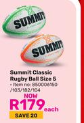 Summit Classic Rugby Ball Size 5 850006150/103/182/104