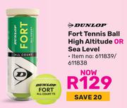 Dunlop Fort Tennis Ball High Altitude Or Sea Level 611839/611838