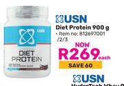 USN Diet Protein 812697001/2/3-900g