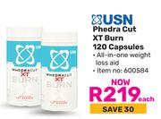 USN Phedra Cut XT Burn 120 Capsules 600584