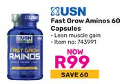 USN Fast Grow Aminos 60 Capsules 743991