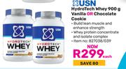USN Hydrotech Whey Vanilla Or Chocolate Cookie 827038/039-900g