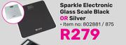 Casa Sparkle Electronic Glass Scale (Black Or Silver)-Each