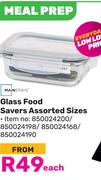 Mainstays Glass Food Savers (Assorted Sizes)-Each
