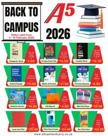 A5 Cash & Carry : Back To Campus (04 February - 15 February 2026)