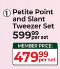 Tweezerman Petite Point & Slant Tweezer Set-Per Set