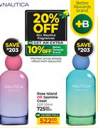 Nautica Rose Island Or Jasmine Coast EDP-100ml Each