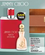 Jimmy Choo His Or Her Banded Pack Man Extreme (EDP 100ml Plus I Want Choo EDP 40ml)-Per Pack