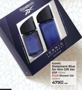 Reebok Iconic Statement Blue For Him Gift Set (EDP 100ml Plus Shower Gel 200ml)-Per Set
