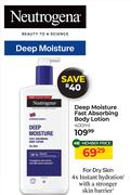 Neutrogena Deep Moisture Fast Absorbing Body Lotion-400ml   