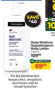 Neutrogena Deep Moisture Hypoallergenic Body Lotion-400ml