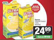 Danone Ultramel Custard Assorted-1Ltr Each