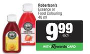 Robertson's Essence Or Food Colouring-40ml Each