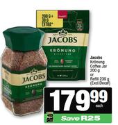 Jacobs Kronung Coffee Jar 200g Or Refill 230g