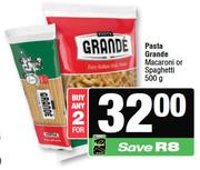 Pasta Grande Macaroni Or Spaghetti-For Any 2 x 500g
