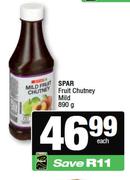 Spar Fruit Chutney Mild-890g