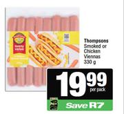Thompsons Smoked Or Chicken Viennas-330g