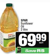 Spar Sunflower Oil-2Ltr Each