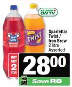 Sparletta/Twist/Iron Brew Assorted-For Any 2 x 2Ltr
