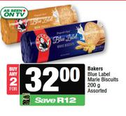 Bakers Blue Label Marie Biscuits Assorted-For Any 2 x 200g