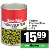 SaveMor Processed Peas In Brine-410g