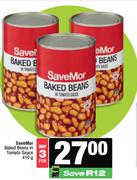 SaveMor Baked Beans In Tomato Sauce-For 3 x 410g 