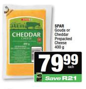 Spar Gouda Or Cheddar Prepacked Cheese-400g