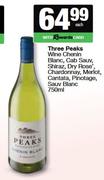 Three Peaks Wine Chenin Blanc,Cab Sauv,Shiraz,Dry Rose,Chardonnay,Merlot,Cantata,Pinotage-750ml