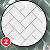 Mosaic White Metro Chevron Glossy 81490043