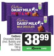 Cadbury Chocolate Slabs Assorted-150g