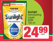 0Sunlight Dishwashing Liquid Refill-750ml