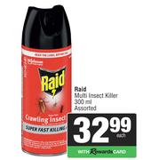 Raid Multi Insect Killer Assorted-300ml