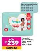 Pampers Premium Care Pants Value Pack Size 3-Size 6