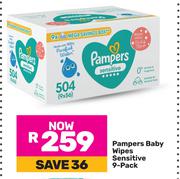 Pampers Baby Wipes Sensitive 9 Pack