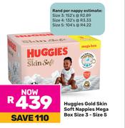 Huggies Gold Skin Soft Nappies Megabox (Size 3-Size 5)