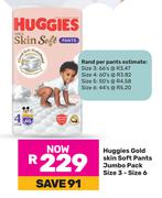 Huggies Gold Skin Soft Pants Jumbo Pack (Size 3-Size 6)