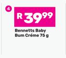 Bennetts Baby Bum Creme-75g