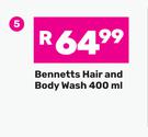 Bennetts Hair & Body Wash-400ml