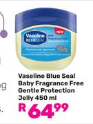 Vaseline Blue Seal Baby Fragrance Free Gentle Protection Jelly-450ml
