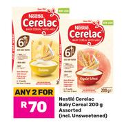 0Nestle Cerelac Baby Cereal Assorted-For Any 2 x 200g