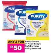 Purity Cream Of Maize Baby's Soft Porridge Assorted-For Any 2 x 400g